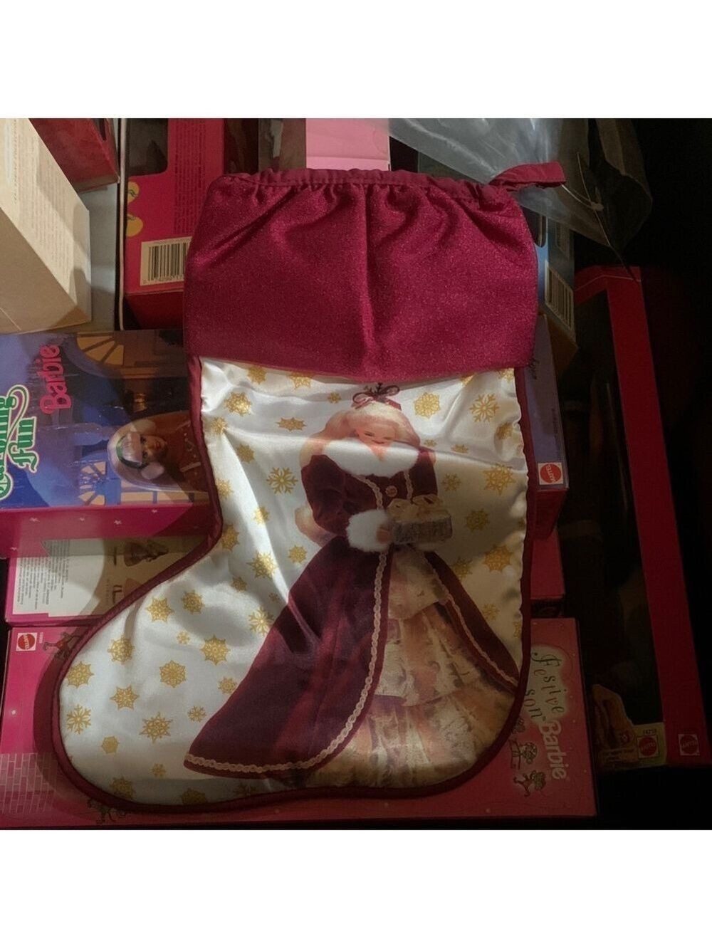 Vintage Hallmark Holidays Barbie stocking NWT
